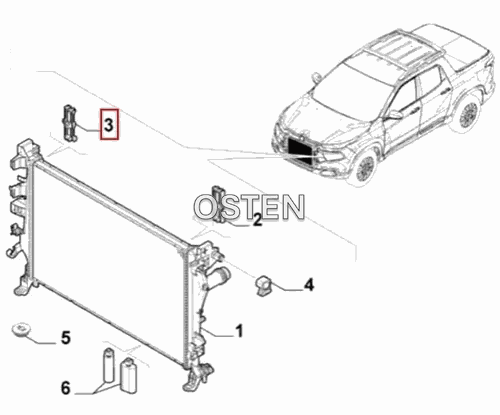 Suporte de fixação do radiador - image 0