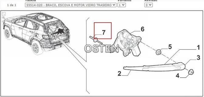 Rebite do motor do limpador traseiro - image 0